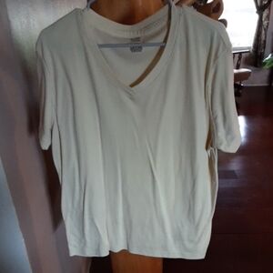 Women's Yellow V-Neck Top